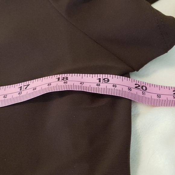 Cato Asymmetrical Hem Tunic Top M Brown VGUC - Picture 6 of 8